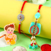 Set of 3 Bhaiya Bhabhi & Kid's Rakhis  - For UK