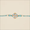 Diagonal Evil Eye Designer Rakhi- For INDIA