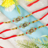 Emblisehd Diamond Set of 3 Rakhi  - For UK