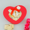 Golden Rakhi with Heart Shaped Chocolate Box - For INDIA