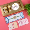 Alluring Designer Rakhi with Ferrero Rocher - For Canada