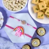 Floral Brother & Kids Rakhi Set Combo - For Canada