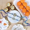 Floral Rakhi Set with Sweet & Chocolate - For UK