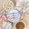 Fancy Floral Set of 3 Rakhi Gift Combo - For UK