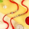 Meticulous Set of 2 Beads Rakhi - For UK