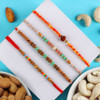 Set of 4 Dry Fruit Rakhi Hamper - For Australia