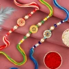 Set of 3 Designer Beads Rakhi with Lindt - For Australia