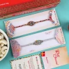 Set of 2 Rakhis with Sweet & Cashew - For USA