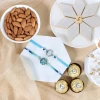 Floral Rakhi Set with Kaju Katli Gift Combo - For USA