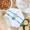 Floral Rakhi Set with Kaju Katli Gift Combo - For USA