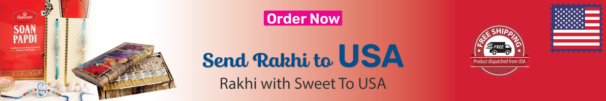 Rakhi with Sweet To USA