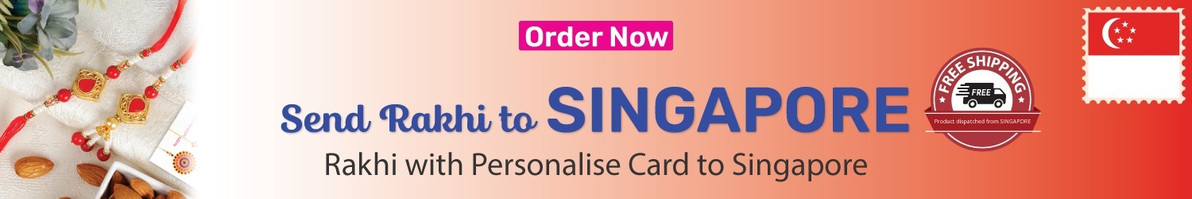 Rakhi with Personalise Card to Singapore