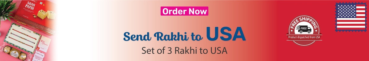 Set of 3 Rakhi to USA