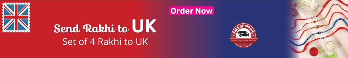 Set of 4 Rakhi to UK