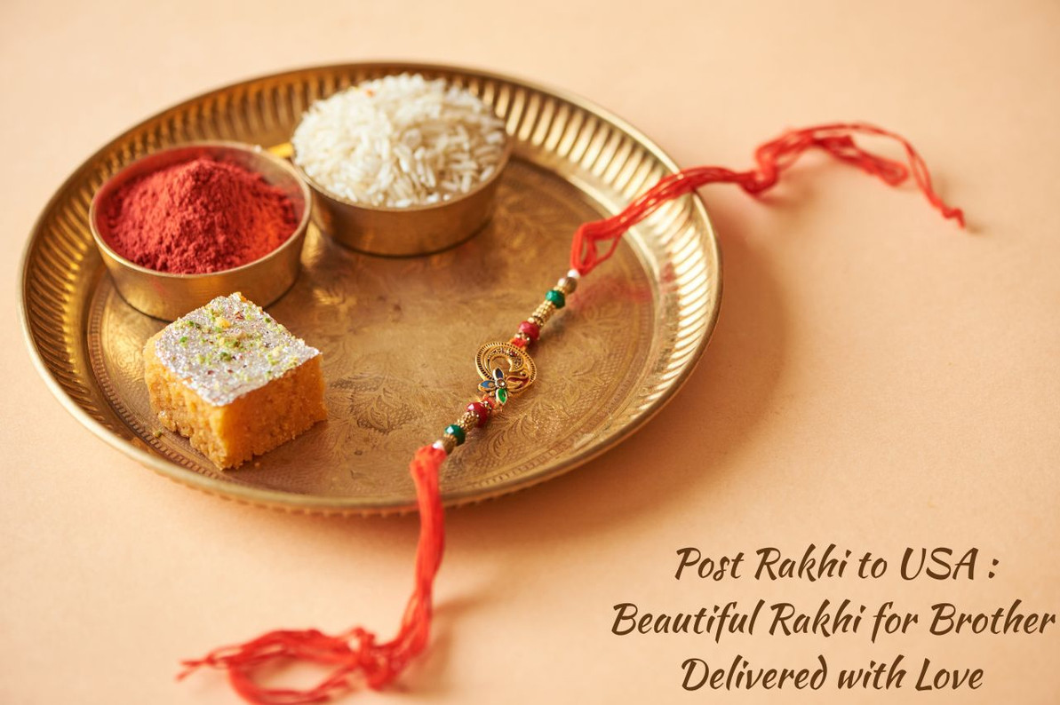 Post Rakhi to USA - Beautiful Rakhi Gift Hamper for Brother Delivered with Love 