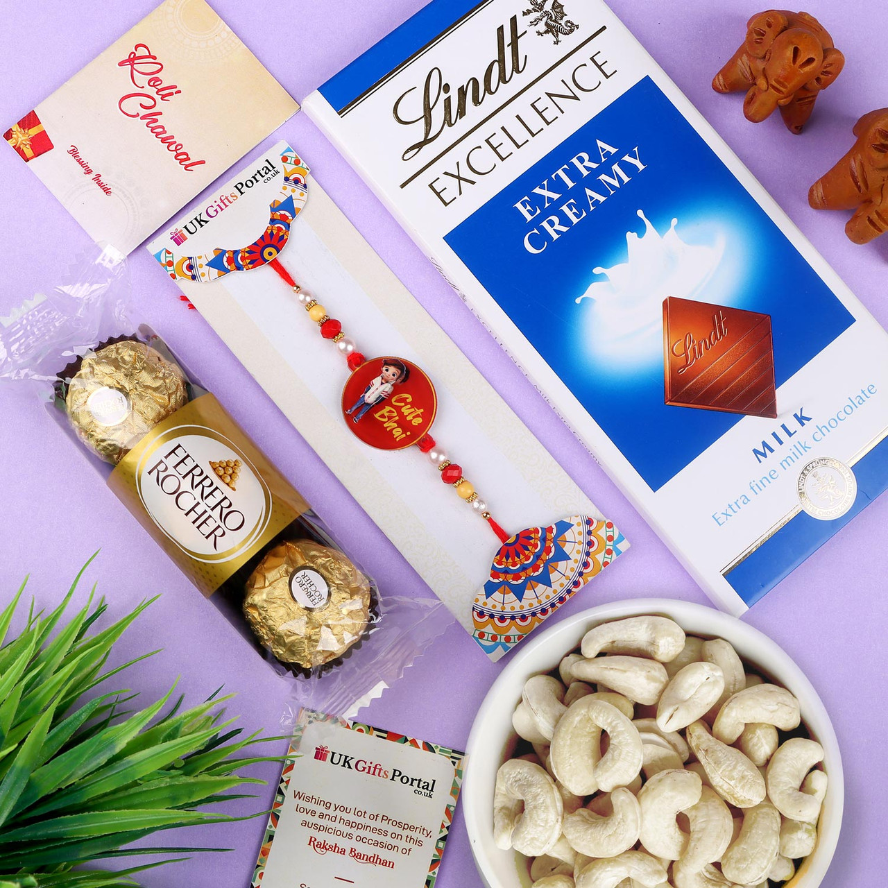 Chocolate-Dry Fruit Rakhi Gift Hamper for Kid's For UK