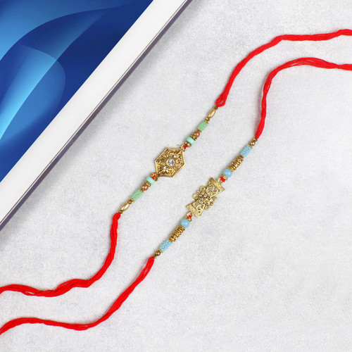 Royal Designer Two Rakhi Set - For Europe