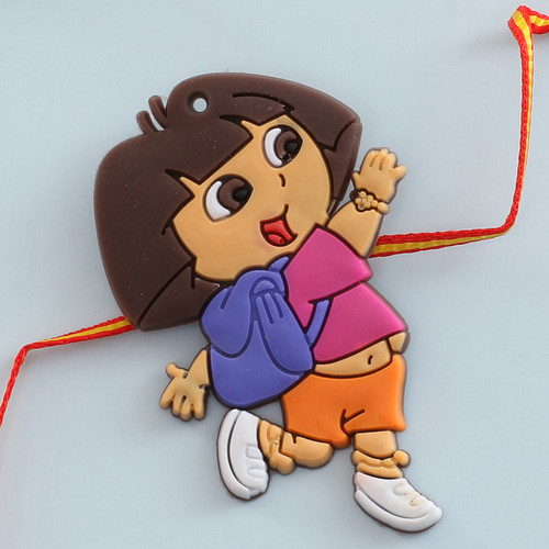 Dora The Explorer Cartoon Rakhi - For UK