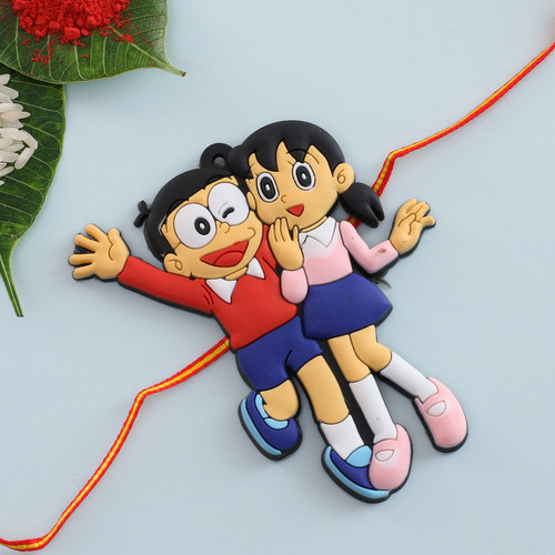 Nobita-Shizuka Kids Rakhi - For UK