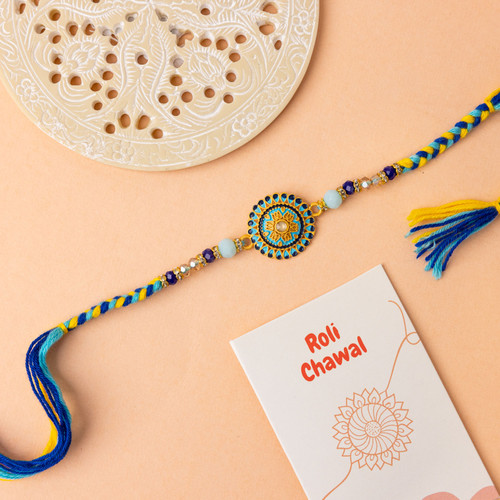 Round Shape Pedant Beads Rakhi- For Australia