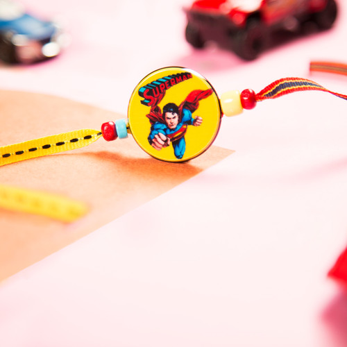 Superman Fancy Kids Rakhi - For UK