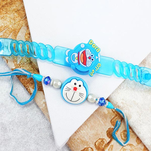 2 Cute Doraemon Rakhis for Kids - For INDIA