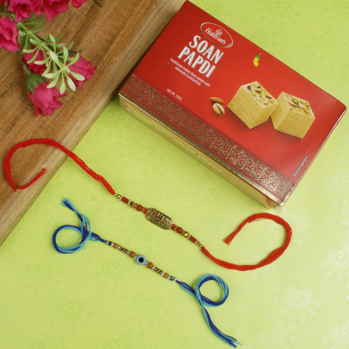 Set of 2 Charming Rakhis with Sweet - For Canada