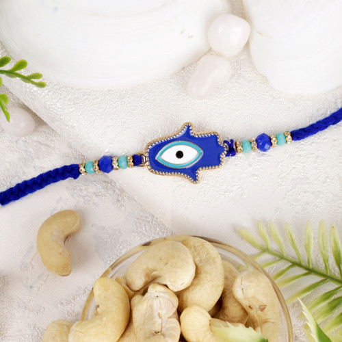 Lucky Hamsa Rakhi with Cashew - For Canada