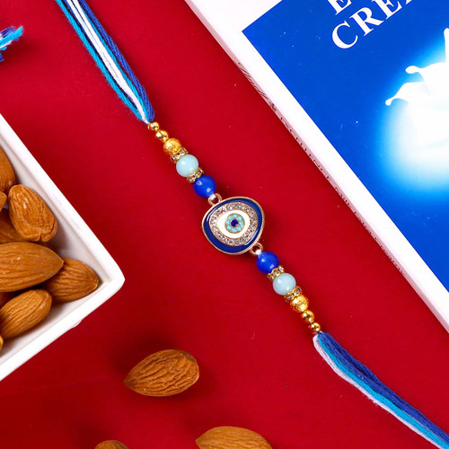 Evil eye Rakhi with Lindt Chocolate & Almond - For UK