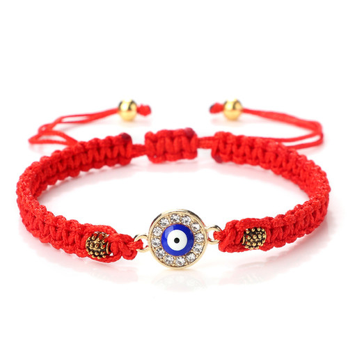 Evil-Eye Braided Adjustable Bracelet Rakhi - For UK