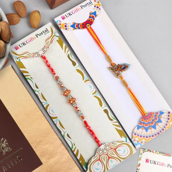 Elegant Rakhis with Lindt Truffle - For USA