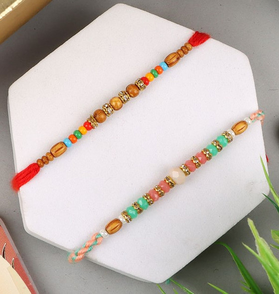 Delightful 2 Rakhi with Ferrero & Almond - For Europe