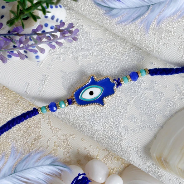 Hamsa Palm Rakhi  - For Europe