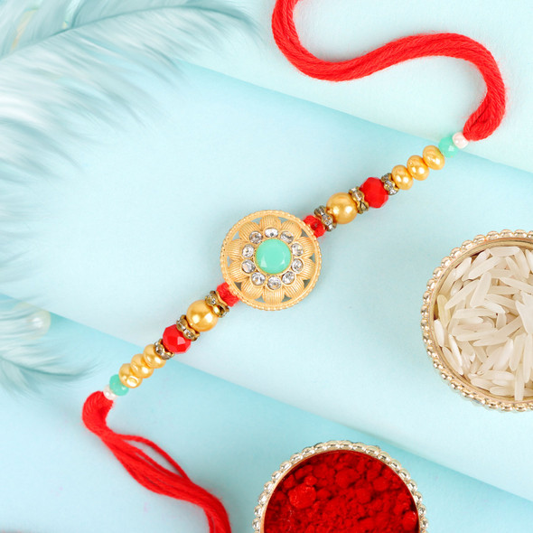 Elegant Rakhi with Flavour Dark Chocolate n Cashew - For Europe