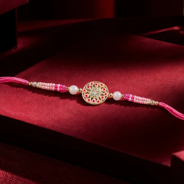 Elegant Designer Rakhi Celebration Hamper - For UK