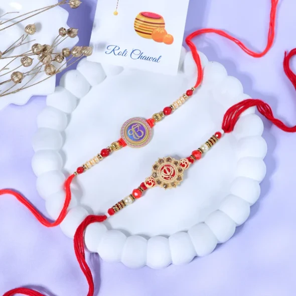 IK Onkar & Khanda Rakhi Set - For UK