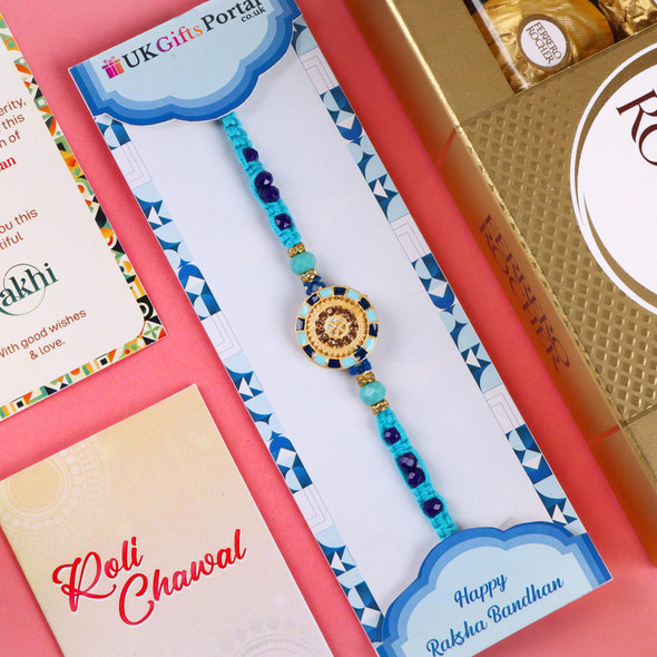 Floral Rakhi with Ferrero Rocher - For UK