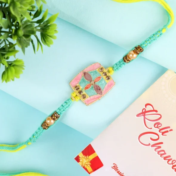 Designer Square Rakhi - For UK