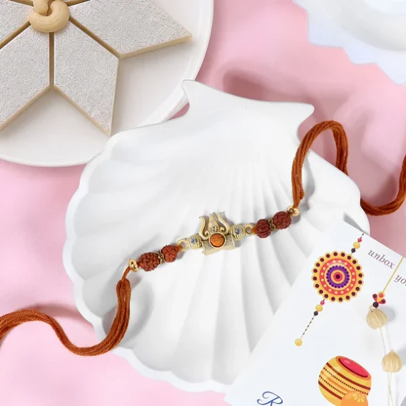 Trishul Rakhi With Kaju Katli - For UK