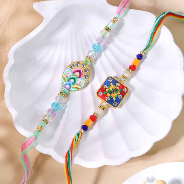 Fancy Designer Rakhis with Kaju Katli Sweet - For UK