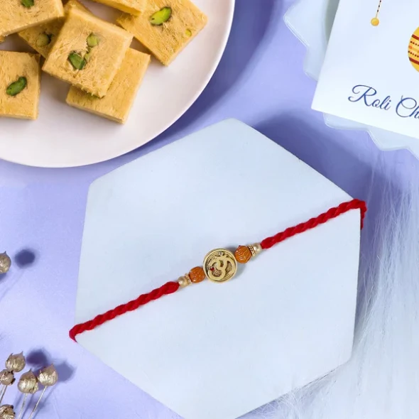 Om Rakhi with Soan Papdi - For UK