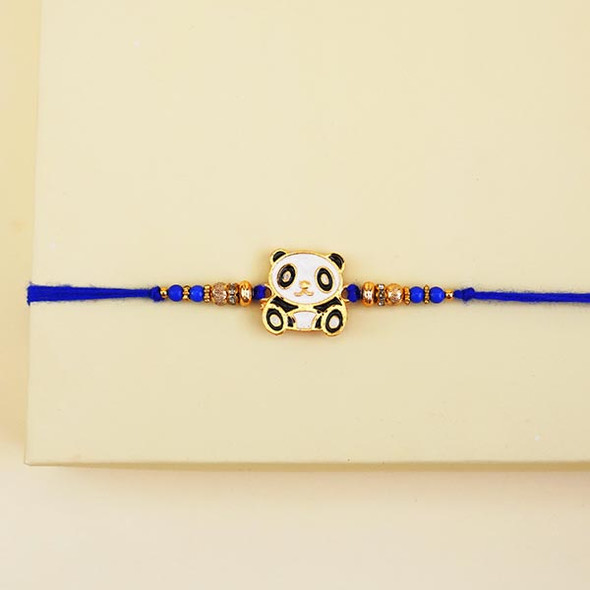Adorable Panda Rakhi with Chocolates for Kids - For INDIA