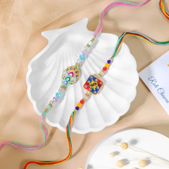 Elegant Rakhi Set with Dry Fruits & Ferrero Rocher - For UK