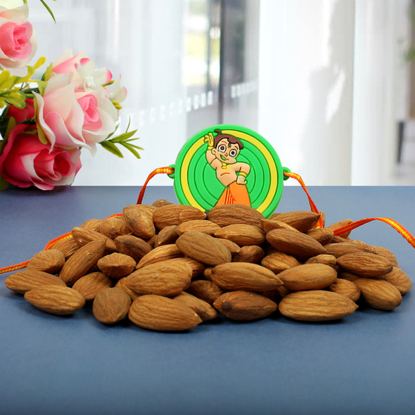 Chota Bheem Rakhi with Dry Fruit - For UK