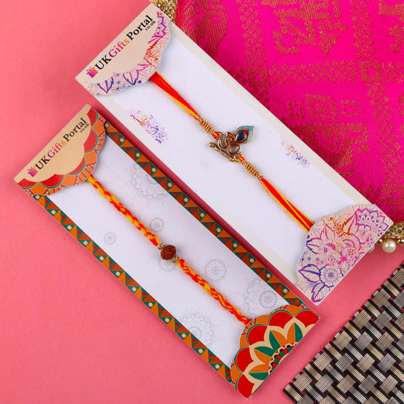 Traditional Rakhi Set with Puja Thali - For UK