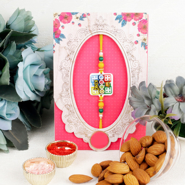LUDO King Kids Rakhi with Almond Nuts - For UK