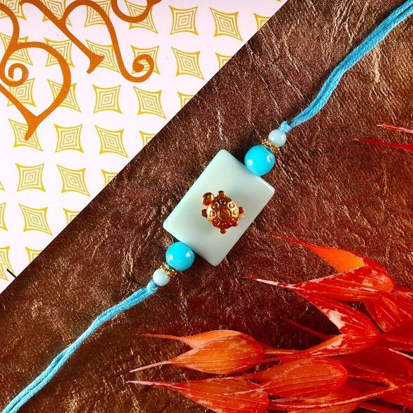 Almonds with Seagreen Rakhi - For Australia