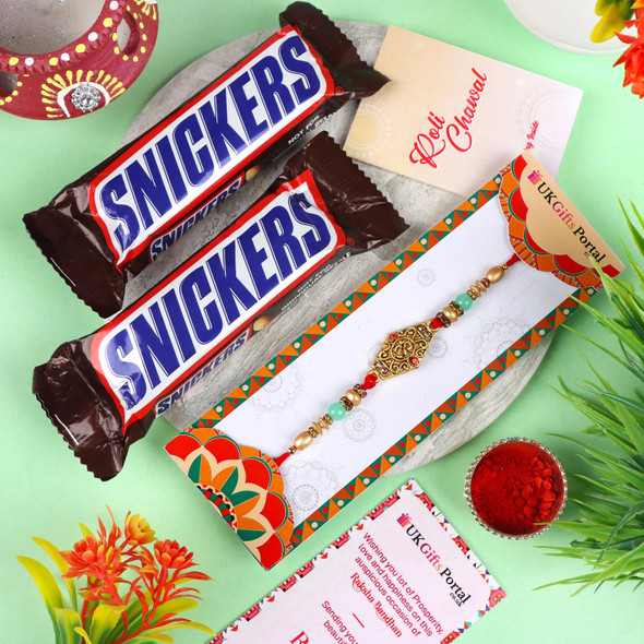 Dazzling Rakhi with Chocolates - For Australia