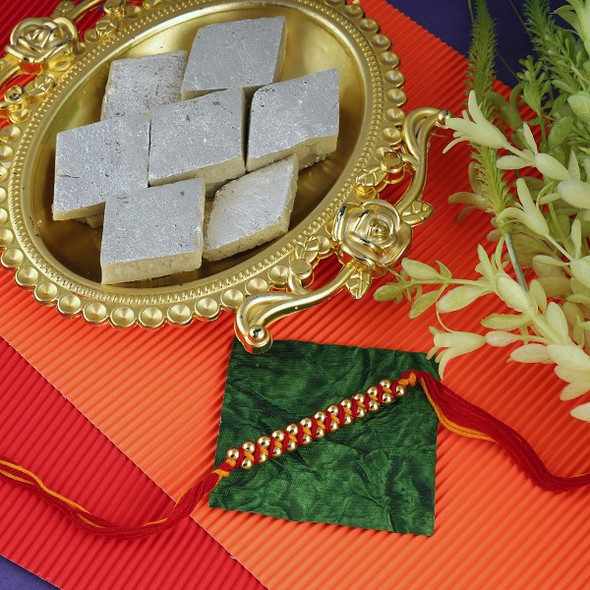 Sweet Rakhi with Kaju Katli - For Australia