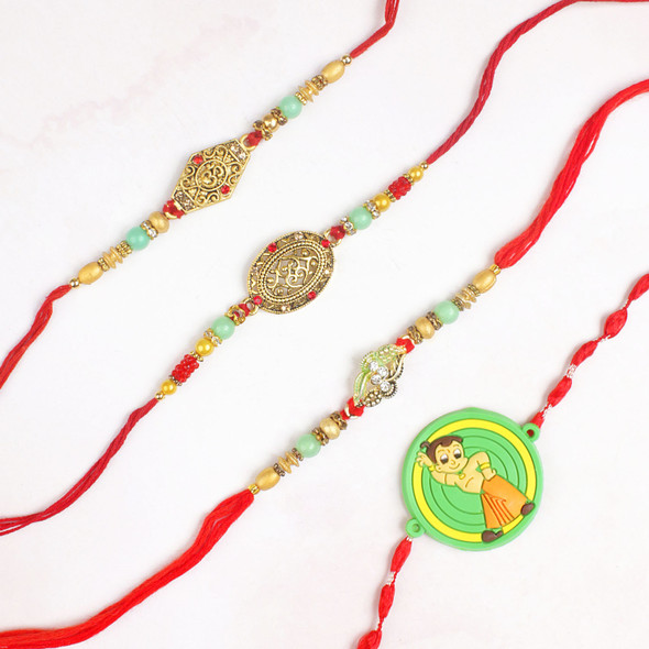 Brother Rakhi Set of 4 - For Europe